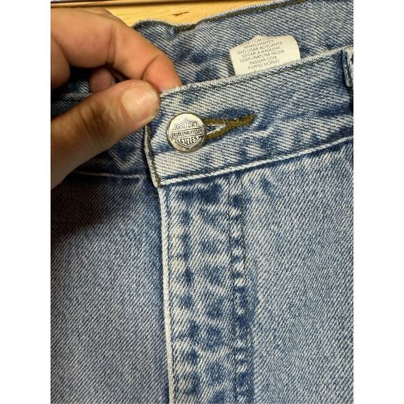 Harley-Davidson Vintage Men's Light Blue Relaxed Fit Jeans Size 36 Inseam 30 - Picture 3 of 14